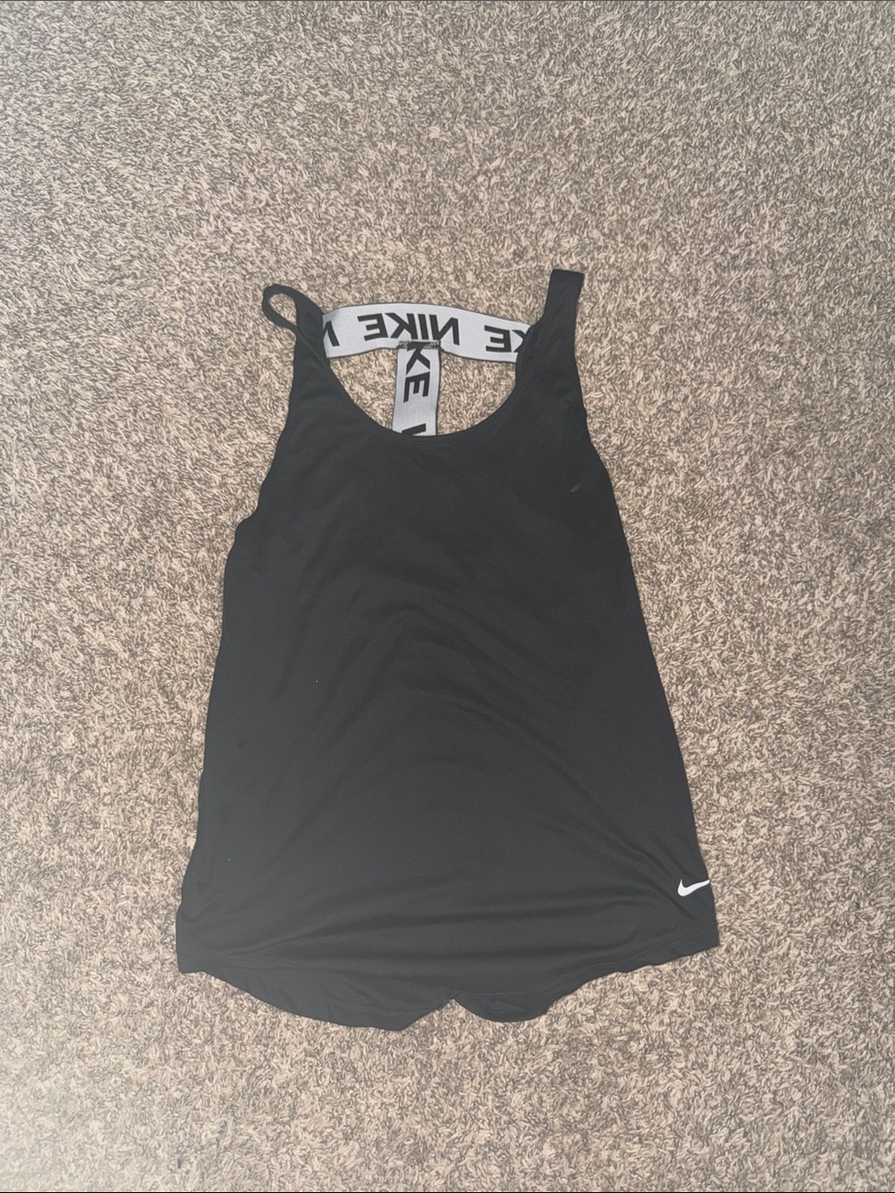 Nike Black Women's Athletic Tank with Branded Back Strap